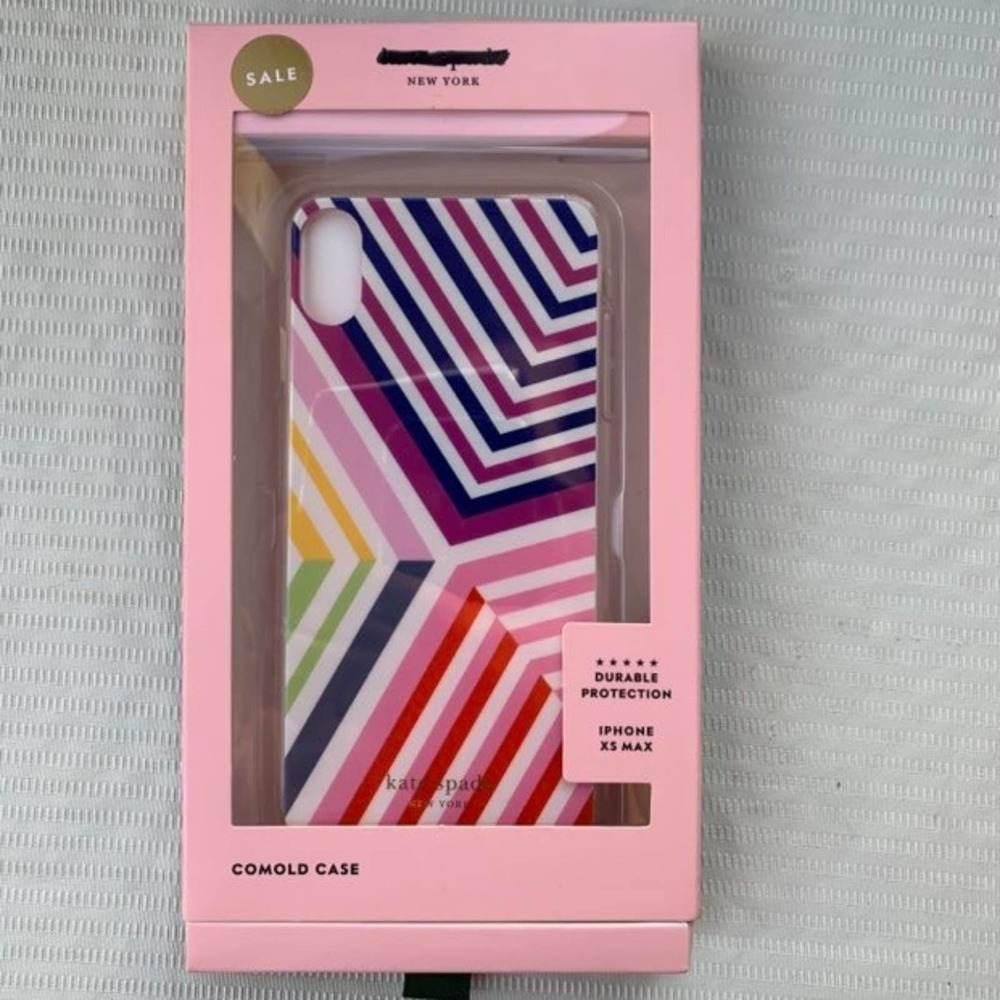Kate Spade iPhone Choose: XS MAX or XR or CS/X Comold Case - glitter geobrella